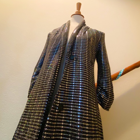Double Breasted Sequin Coat Dress - Picture 10 of 15